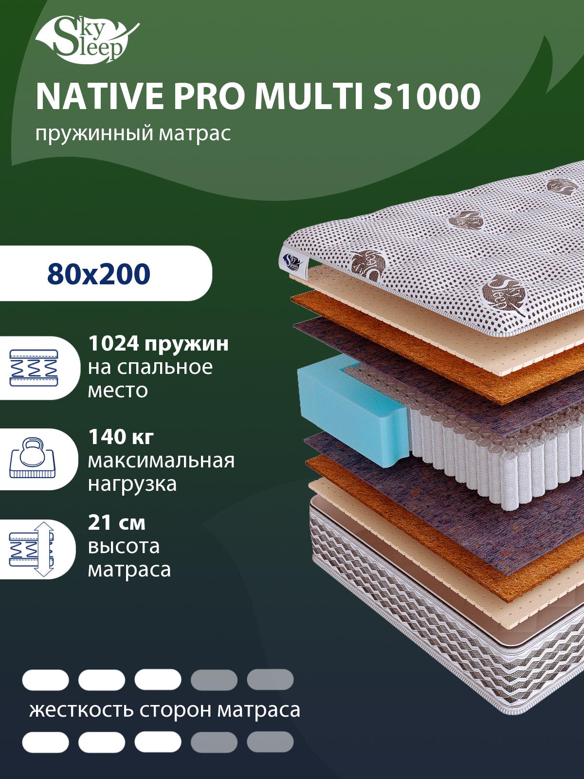 Матрас SkySleep NATIVE PRO MULTI S1000