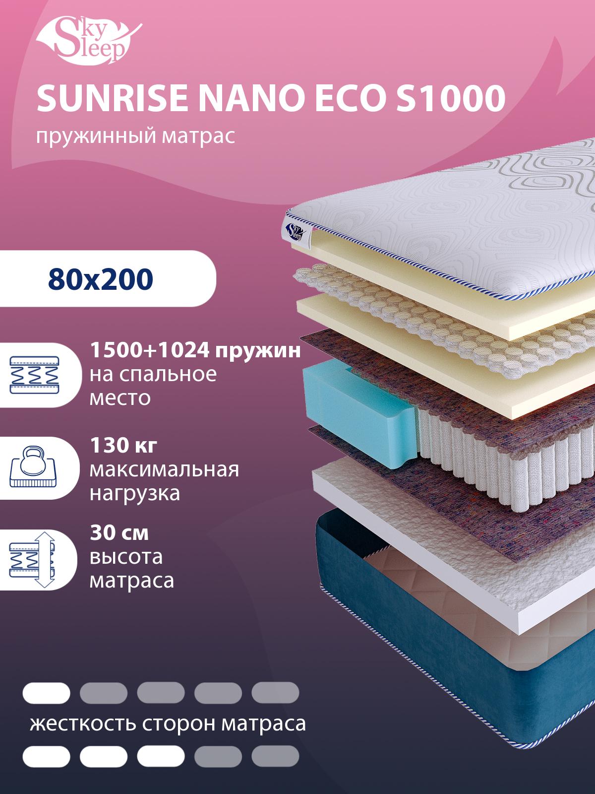 Матрас SkySleep SUNRISE NANO Eco S1000
