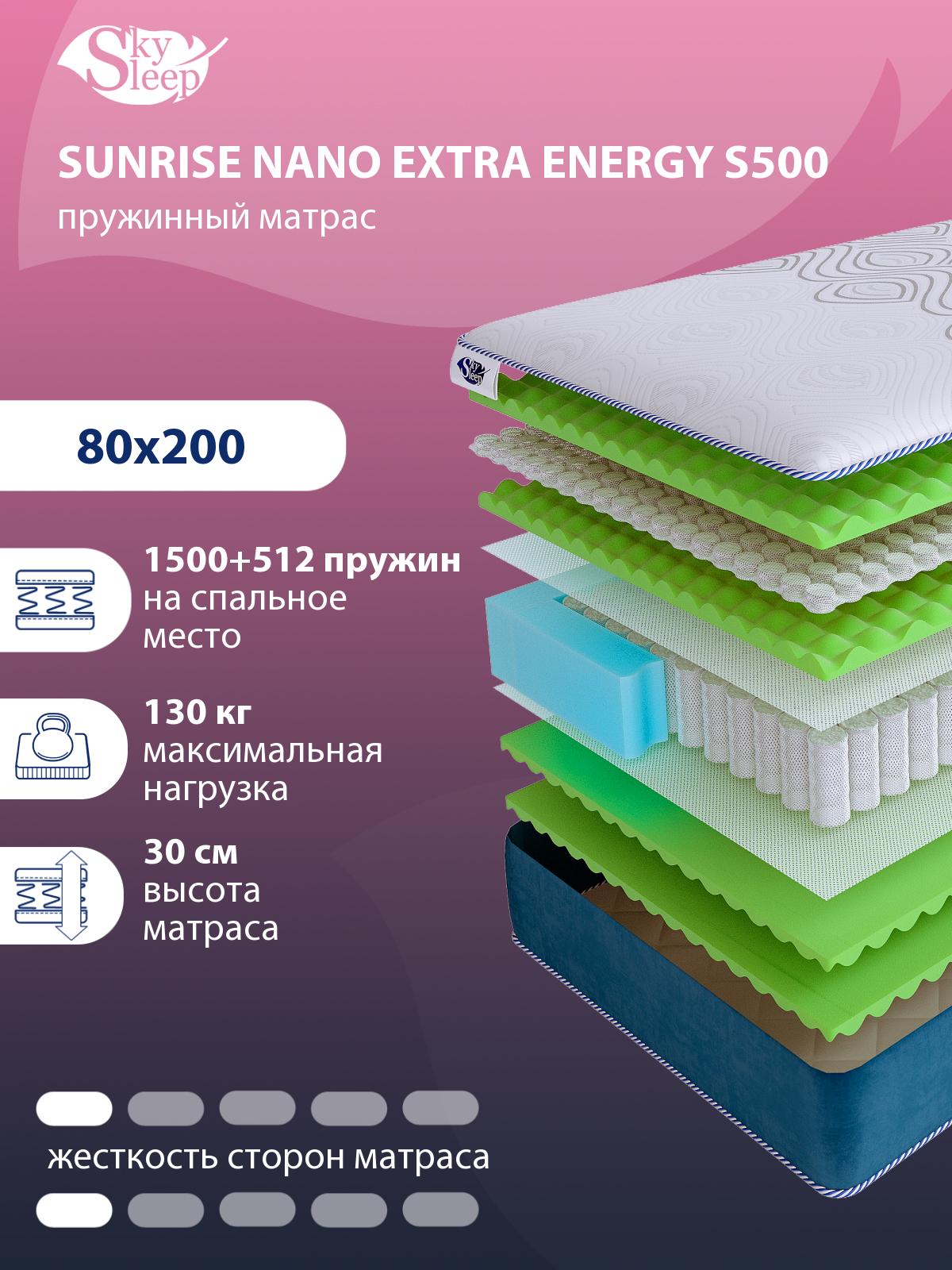 Матрас SkySleep SUNRISE NANO Extra Energy S500