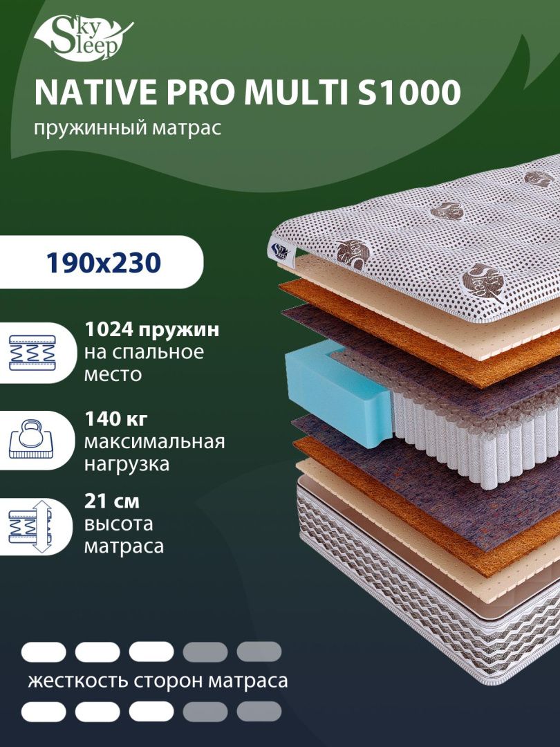Матрас SkySleep NATIVE PRO MULTI S1000