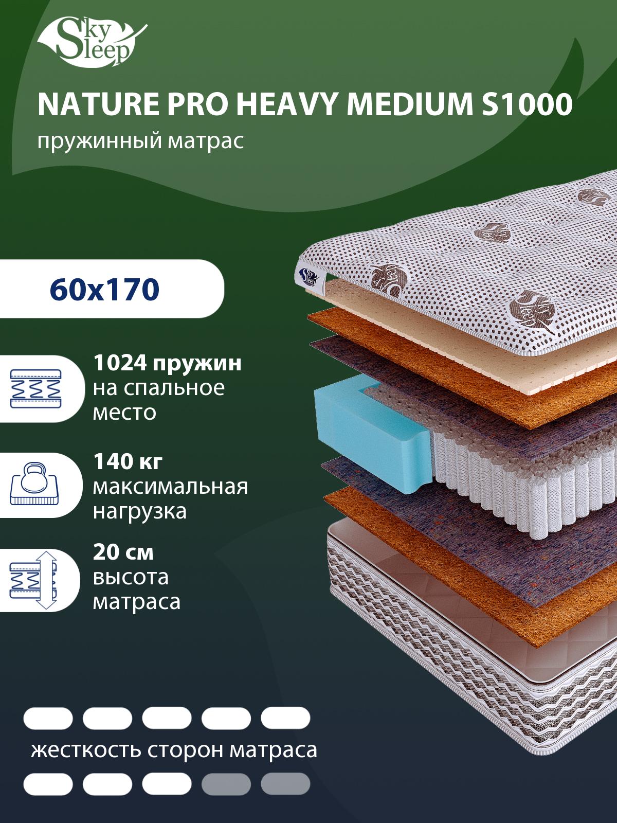 Матрас SkySleep NATURE PRO HEAVY MEDIUM S1000