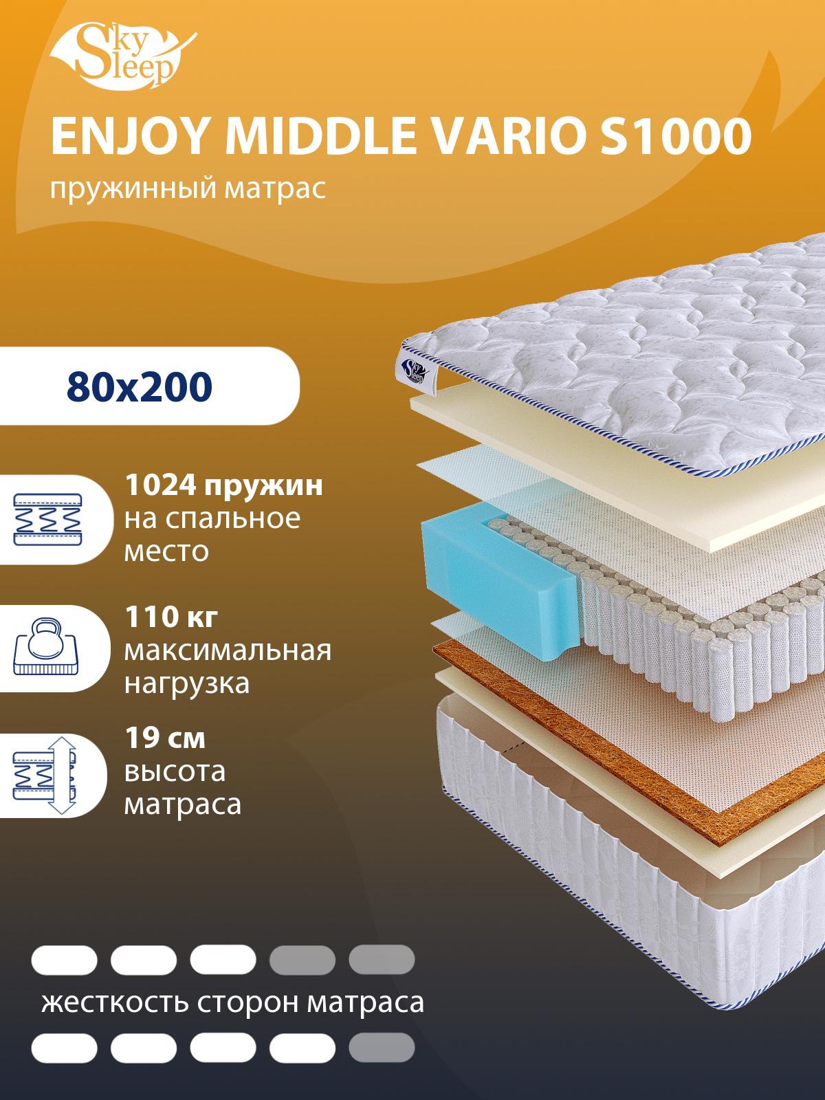 Матрас SkySleep ENJOY MIDDLE VARIO S1000