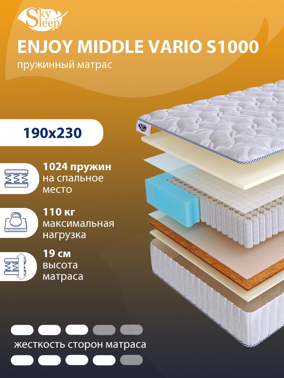 Матрас SkySleep ENJOY MIDDLE VARIO S1000