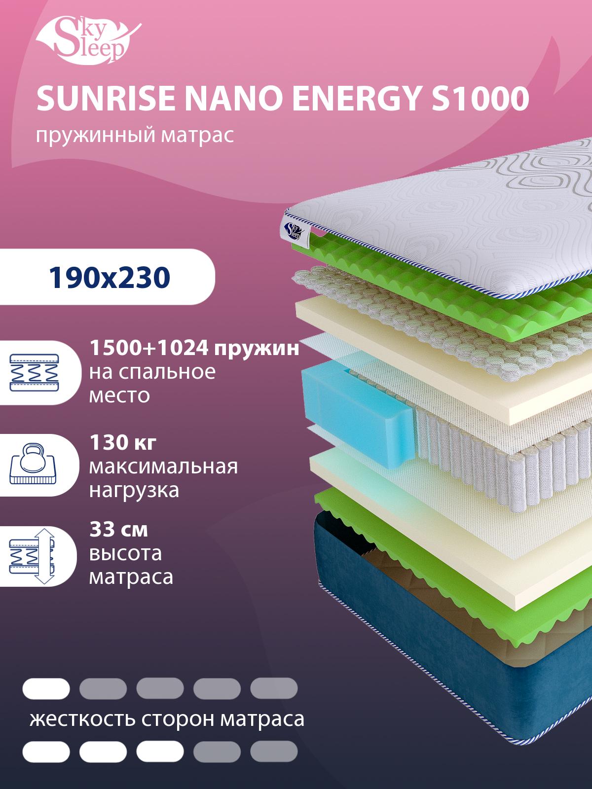 Матрас SkySleep SUNRISE NANO Energy S1000